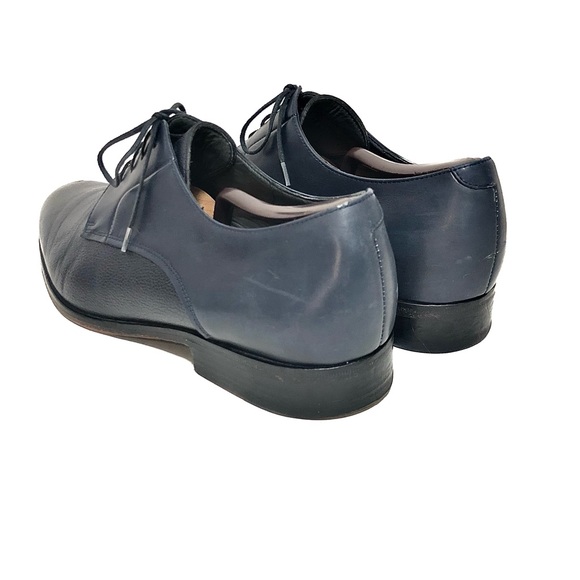 LANVIN Navy Blue Leather Derby main image 6